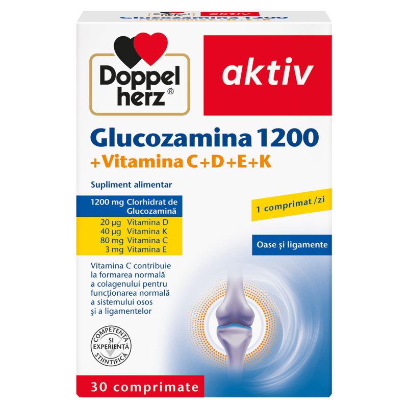 Glucozamina 1200 + Vitamina C + D + E +K