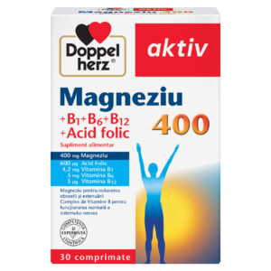 Magneziu 400 + Vitaminele B1 + B6 + B12+ Acid folic