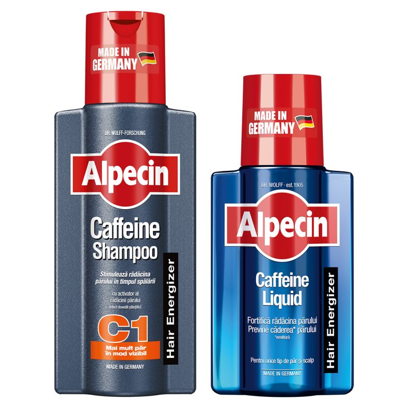 Pachet Promo: Șampon C1 pentru stimularea creșterii părului + Loțiune tonică Caffeine Liquid pentru păr