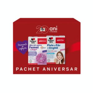Pachet Aniversar: Piele + Păr + Unghii + Minerale pentru femei + Colagen