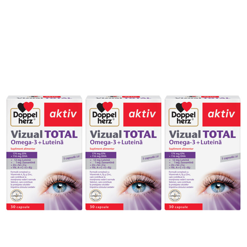 Pachet cură Vizual Total cu Omega-3 + Luteină